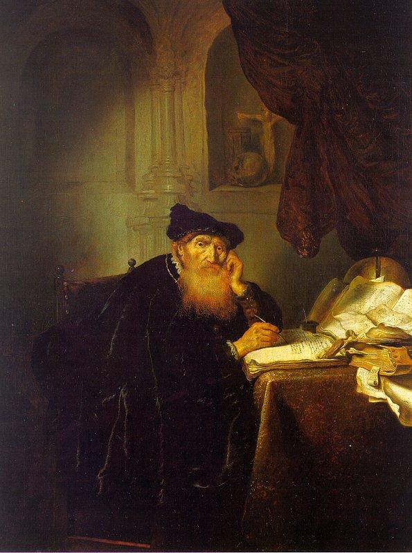 Abraham van der Hecken The Philosopher oil painting image